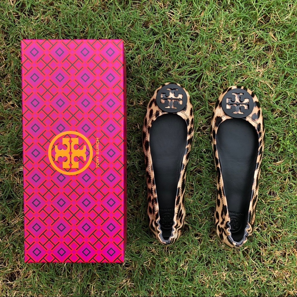 NWT Tory Burch Minnie Travel Ballet With Logo
